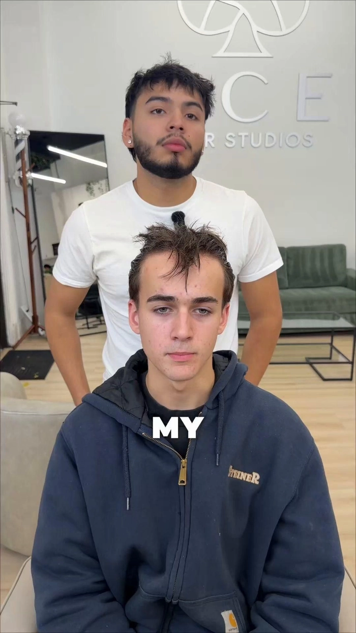 TITLE: Short textured men’s haircut with fade to help disguise bald spots ALT: Stylish men haircut ideas for bald spots featuring a short textured cut with a clean fade